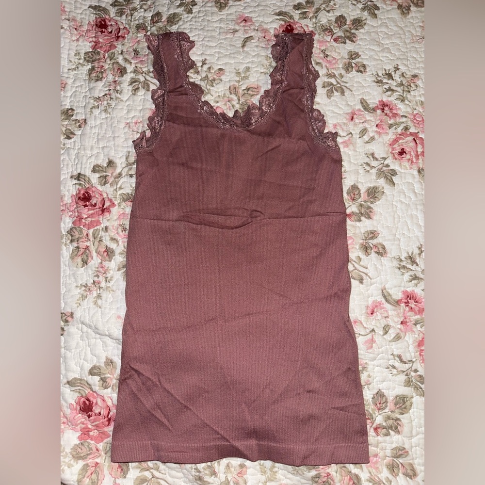Dusty rose pink shaping tank top one size